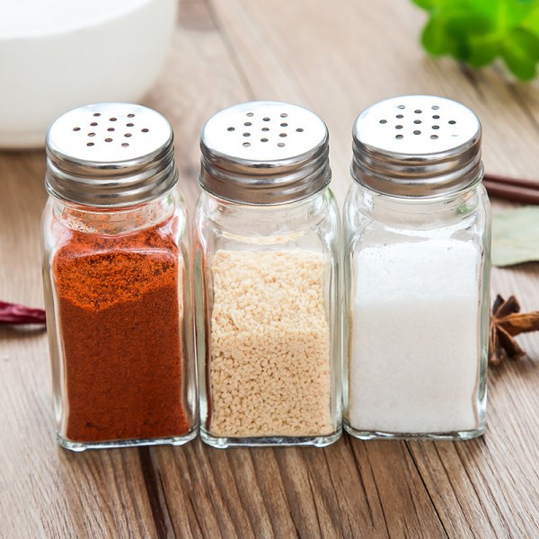 1991 Kitchenware Glass Seasoning Bottle, Barbecue Seasoning Bottle, Sealed Jar, Pepper Powder Bottle, Single Piece