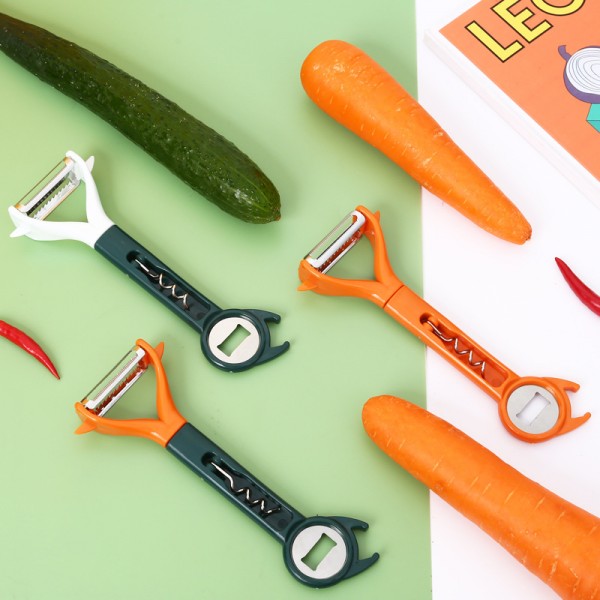 Multi Functional Peeler Kitchen Tool Double Headed Peeler Vegetable And Fruit Planer Shredder Peeling Knife Peeler
