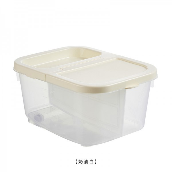 20 Kg Double Grid Household Rice Bucket, Food Grade Insect Proof And Moisture-Proof Sealed Kitchen Surface Bucket, Rice Box Storage Box, Miscellaneous Grain Bucket