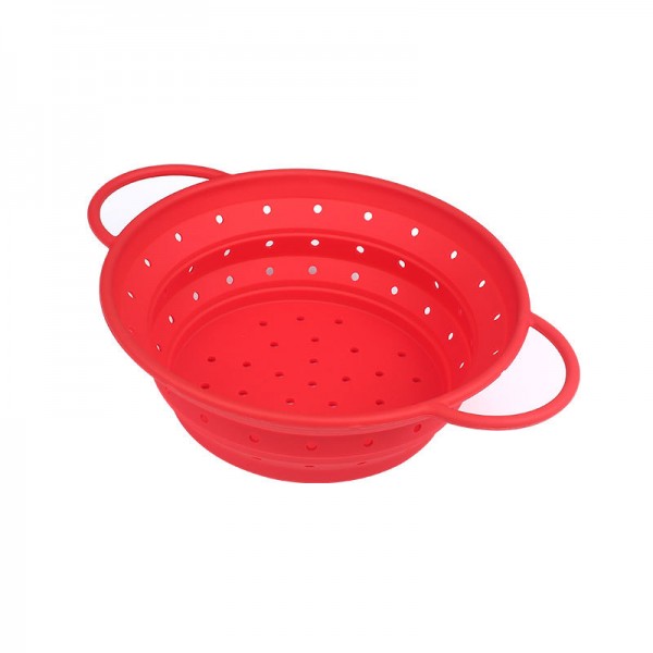 Kitchen Utensils New Silicone Circular Telescopic Drain Basket High Temperature Resistant Kitchen Folding Wash Basket Fruit And Vegetable Basket